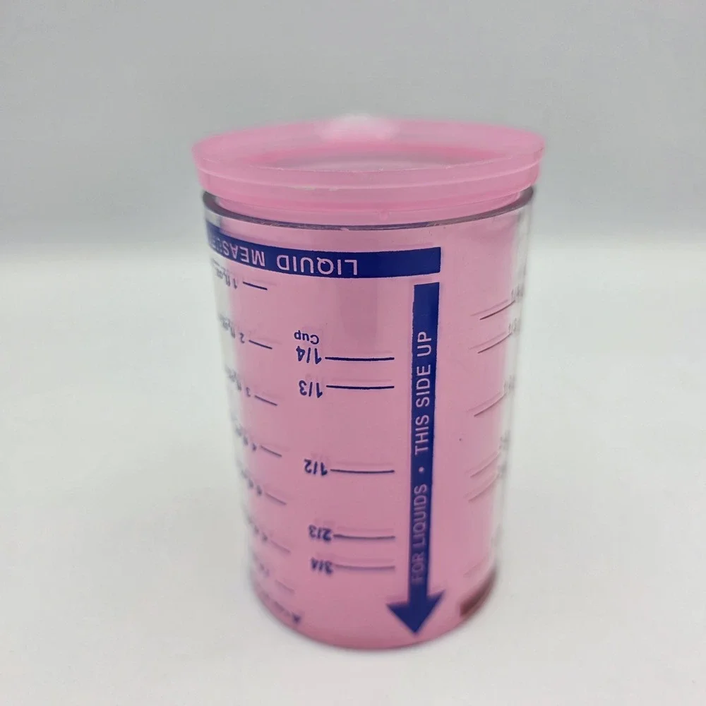 Pampered Chef 2236 Mini Measure Plastic Pink 1 Cup Measurement Dry & Liquid